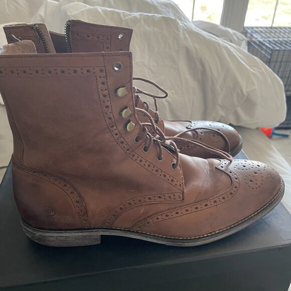 Andrew Marc Tan Leather Boots Size 11M - Picture 1 of 11